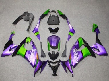 Carenado Moto Kawasaki ZX10R 2008-2010 - Púrpura Verde Negro Evangelion