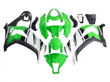 Carenado Moto Kawasaki ZX10R 2011-2015 - Verde Blanco Negro Raya