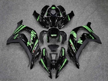 Carenado Moto Kawasaki ZX10R 2016-2020 - Negro Brillante Verde