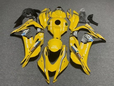 Carenado Moto Kawasaki ZX10R 2016-2020 - Amarillo Azul Blanco Trick Star EVA Racing