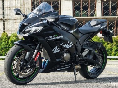 Carenado Moto Kawasaki ZX10R 2016-2020 - Negro Mate Blanco Verde