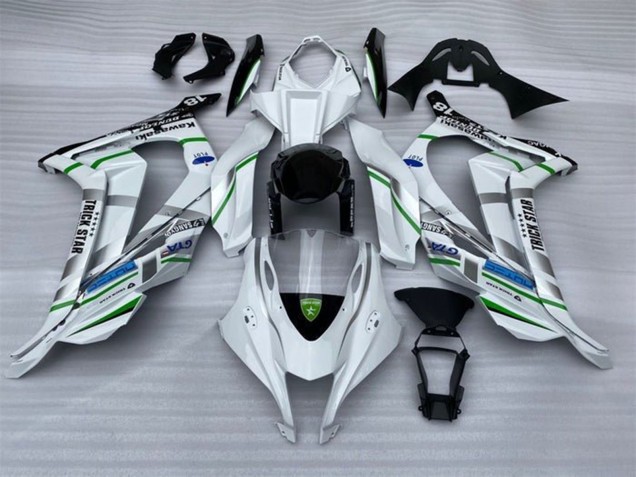 Carenado Moto Kawasaki ZX10R 2016-2020 - Blanco Plata Verde Azul Negro Trick Star