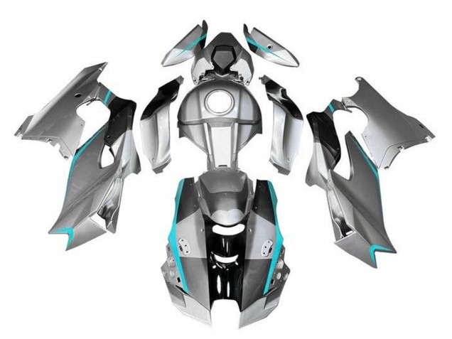 Carenado Moto Kawasaki ZX10R 2021-2025 - Plata Gris Negro Azul