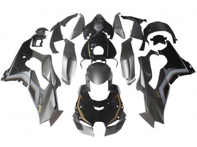 Carenado Moto Kawasaki ZX10R 2021-2025 - Gris Negro Brillante Oro