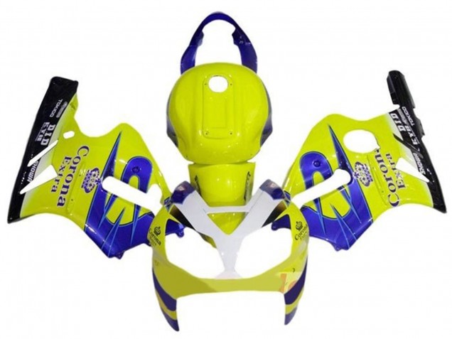 Carenado Moto Kawasaki ZX12R 2000-2001 - Amarillo Blanco Azul Corona Extra