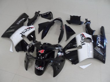 Carenado Moto Kawasaki ZX12R 2002-2006 - Negro Brillante Blanco Rojo West Mobil 4
