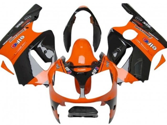 Carenado Moto Kawasaki ZX12R 2002-2006 - Naranja Negro Elf Bridgestone