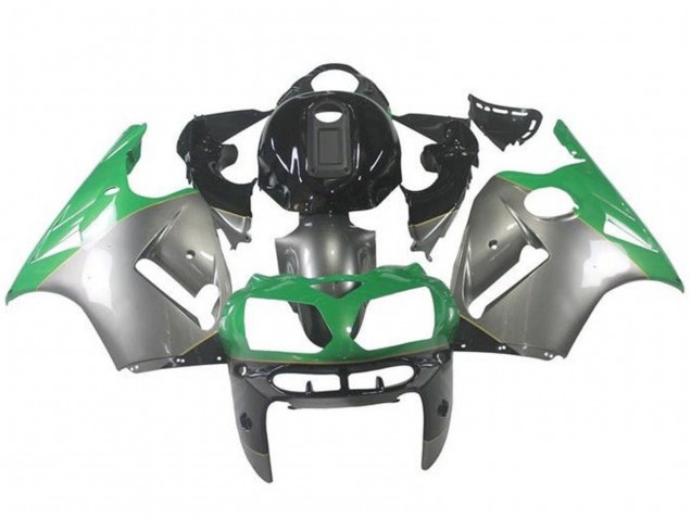 Carenado Moto Kawasaki ZX12R 2002-2006 - Plata Verde Negro