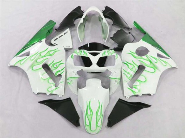 Carenado Moto Kawasaki ZX12R 2002-2006 - Blanco Verde Llama