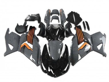Carenado Moto Kawasaki ZX14R ZZR1400 2006-2011 - Gris Naranja Negro