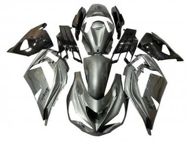 Carenado Moto Kawasaki ZX14R ZZR1400 2012-2024 - Plata Metalizado Negro