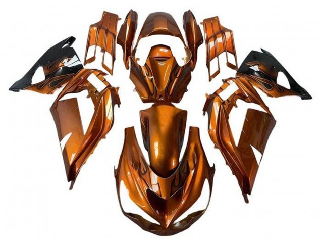 Carenado Moto Kawasaki ZX14R ZZR1400 2012-2024 - Rust Naranja Llama