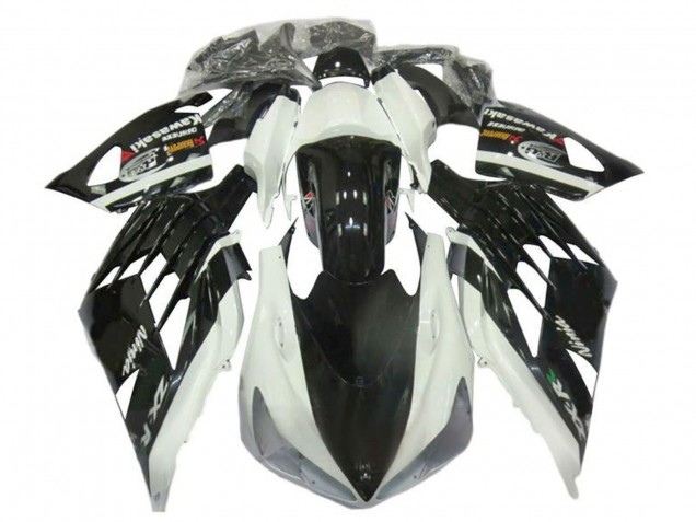 Carenado Moto Kawasaki ZX14R ZZR1400 2012-2024 - Blanco Negro