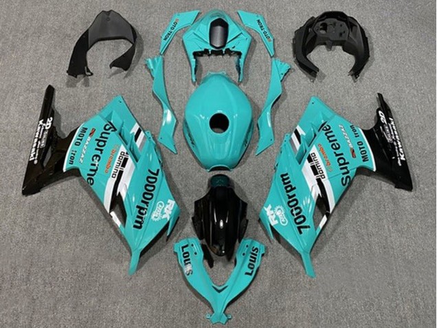 Carenado Moto Kawasaki EX300 2013-2024 - Azul Blanco Negro Supreme
