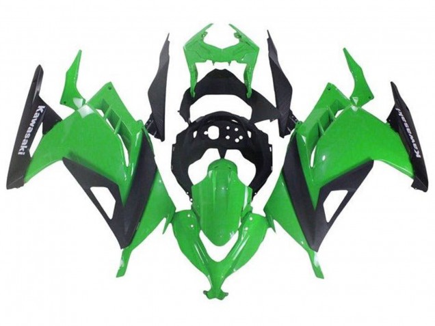 Carenado Moto Kawasaki EX300 2013-2024 - Verde Negro