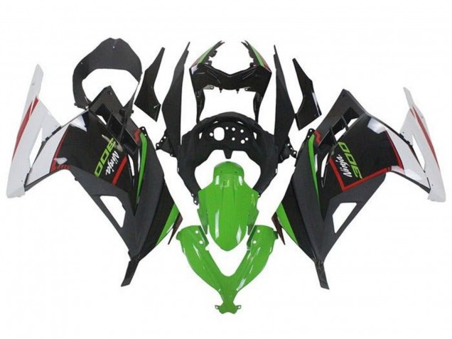 Carenado Moto Kawasaki EX300 2013-2024 - Blanco Rojo Verde Negro