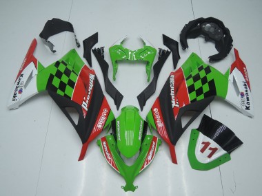Carenado Moto Kawasaki EX300 2013-2024 - Verde Blanco Rojo Negro Motocard