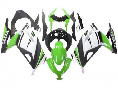 Carenado Moto Kawasaki EX300 2013-2024 - Verde Blanco Negro Negro Mate