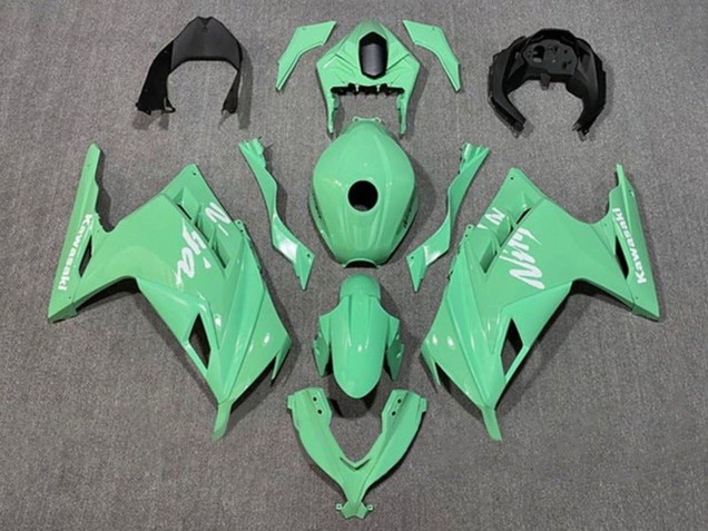 Carenado Moto Kawasaki EX300 2013-2024 - Verde Claro Blanco