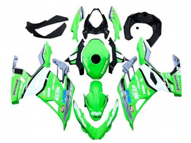 Carenado Moto Kawasaki Ninja 400 2018-2024 - Verde Gris Negro Azul Trick Star Bridgestone