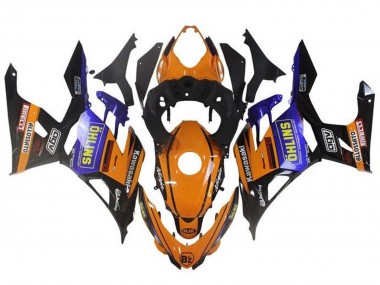 Carenado Moto Kawasaki Ninja 400 2018-2024 - Naranja Negro Azul Amarillo OHLINS