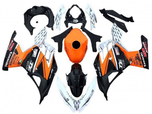 Carenado Moto Kawasaki Ninja 400 2018-2024 - Naranja Blanco Negro