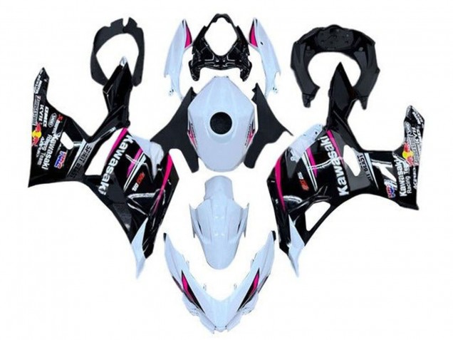 Carenado Moto Kawasaki Ninja 400 2018-2024 - Blanco Rosa Negro