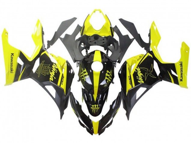 Carenado Moto Kawasaki Ninja 400 2018-2024 - Amarillo Negro Monstruo