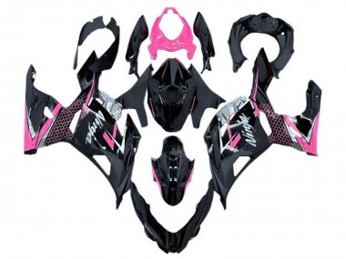 Carenados Moto Kawasaki Ninja 400 2018-2024 - Negro Brillante Rosa Blanco
