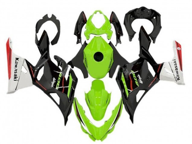 Carenado Moto Kawasaki Ninja 400 2018-2024 - Verde Negro Blanco Rojo