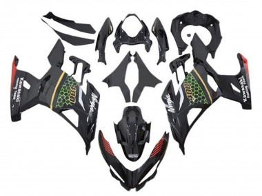 Carenado Moto Kawasaki Ninja 400 2018-2024 - Negro Verde Rojo Amarillo Honeycomb