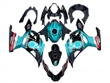 Carenado Moto Kawasaki Ninja 400 2018-2024 - Azul Claro Rojo Negro Petronas