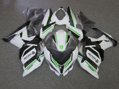 Carenado Moto Kawasaki Ninja 400 2018-2024 - Blanco Verde Negro Trick Star