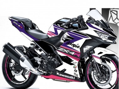 Carenado Moto Kawasaki Ninja 400 2018-2024 - Blanco Púrpura Rosa