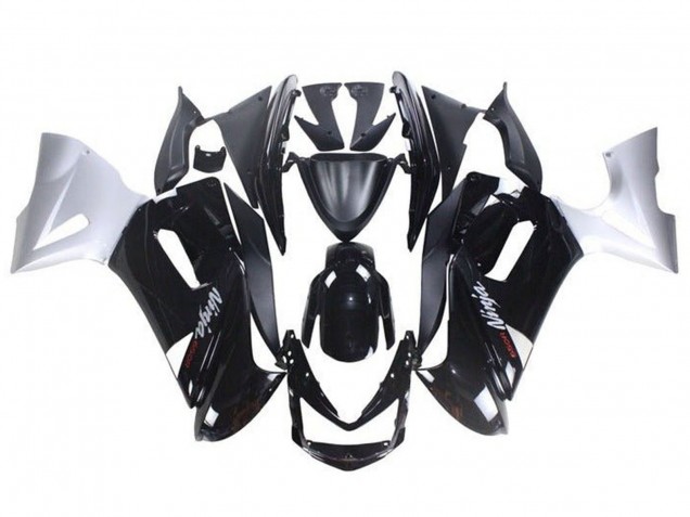 Carenado Moto Kawasaki Ninja 650 EX650 2006-2008 - Negro Brillante Blanco