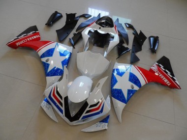 Carenado Moto Yamaha YZF R1 2012-2014 - Blanco Azul Rojo Negro Estrella