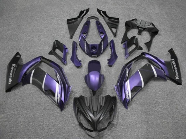 Carenado Moto Kawasaki Ninja 650 EX650 2012-2016 - Púrpura Plata Negro Mate