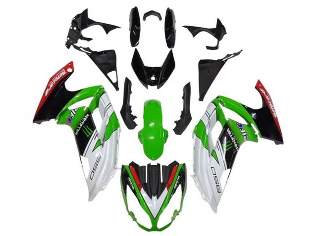 Carenado Moto Kawasaki Ninja 650 EX650 2012-2016 - Blanco Verde Negro Rojo Monstruo