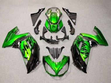 Carenado Moto Kawasaki Ninja 650 EX650 2012-2016 - Verde Negro Brillante