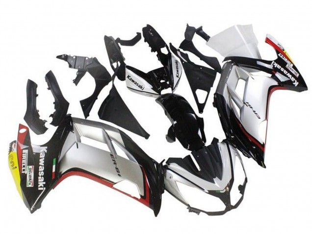 Carenado Moto Kawasaki Ninja ER6F 2012-2014 - Plata Negro Rojo Amarillo