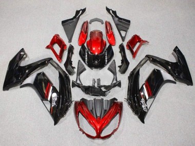 Carenado Moto Kawasaki Ninja 650 EX650 2012-2016 - Rojo Negro Brillante