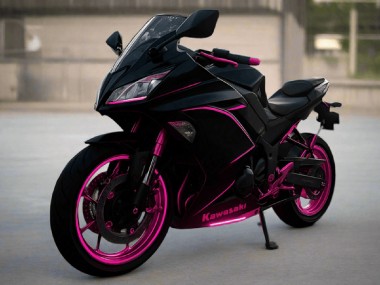 Carenado Moto Kawasaki Ninja 650 EX650 2017-2019 - Negro Brillante Rosa Raya