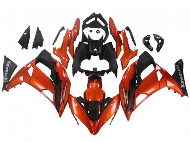Carenado Moto Kawasaki Ninja 650 EX650 2017-2019 - Naranja Negro Mate