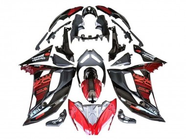 Carenado Moto Kawasaki Ninja 650 EX650 2017-2019 - Rojo Negro Plata