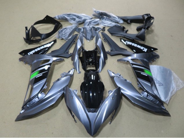 Carenado Moto Kawasaki Ninja 650 EX650 2017-2019 - Gris Brillante Verde Negro Blanco