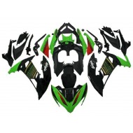 Carenado Moto Kawasaki Ninja 650 EX650 2020-2025 - Verde Negro Rojo Honeycomb