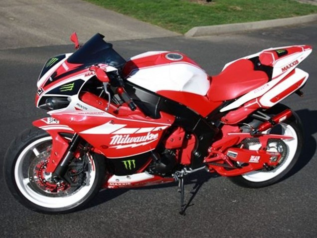 Carenado Moto Yamaha YZF R1 2012-2014 - Blanco Rojo Negro Verde Milwaukee Maxxis Monstruo