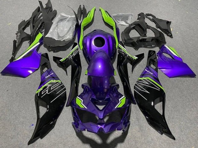 Carenado Moto Kawasaki ZX25R ZX-25R 2019-2025 - Púrpura Verde Negro Brillante