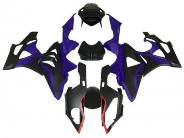 Carenado Moto BMW S1000RR 2009-2014 - Púrpura Rojo Negro Mate