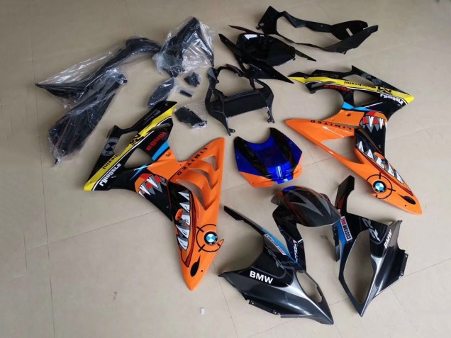 Carenado Moto BMW S1000RR 2009-2014 - Amarillo Azul Naranja Negro Tiburón